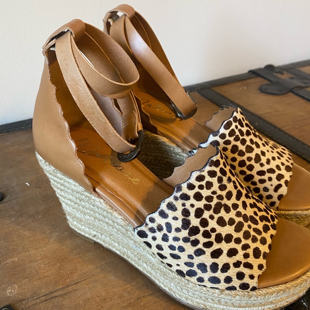 Matisse Leopard Wedged Sandals